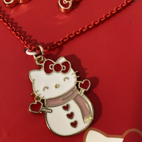 Hello Kitty Christmas Necklace and Earring Set - Picture 3 of 10
